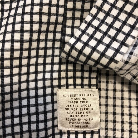 Peter Millar Golf 100% Cotton Checkered Long Sleeve Button-Down Shirt Large - Picture 9 of 12